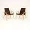 Vintage Swedish Leather Lamino Armchairs by Yngve Ekström for Swedese, 1970s, Set of 2