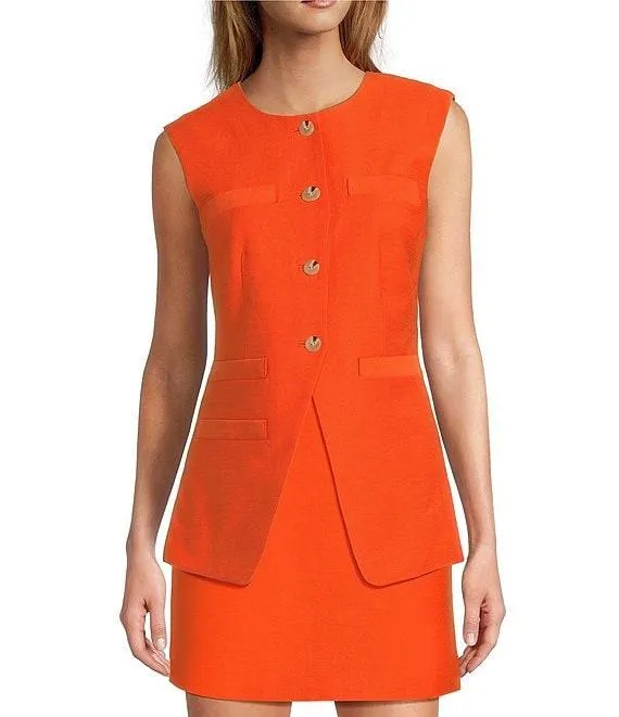 Elodie Button Front Vest