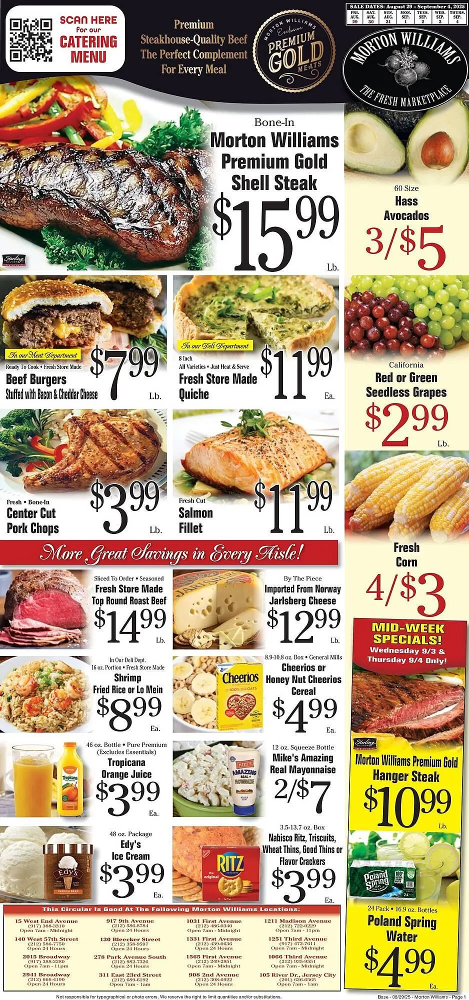 Weekly ad Morton Williams Weekly Ad from August 29 to September 4 2025 - Page 1