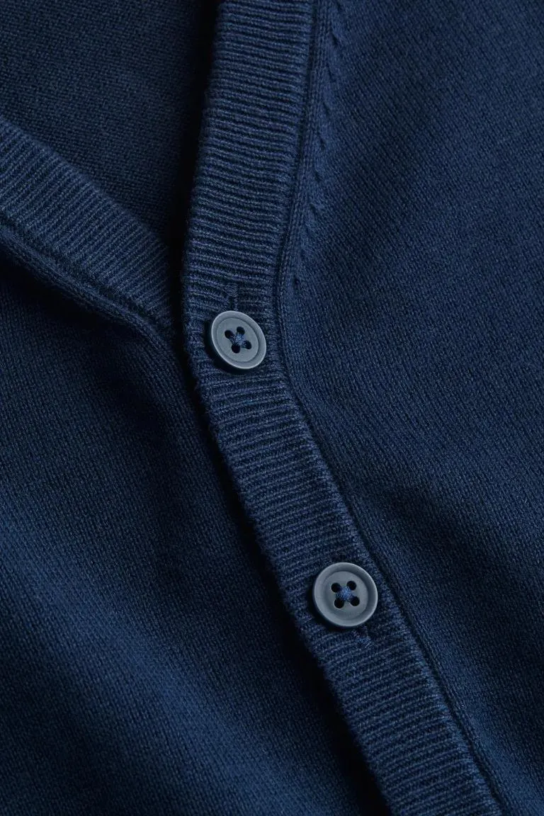 Fine-knit Cotton Cardigan