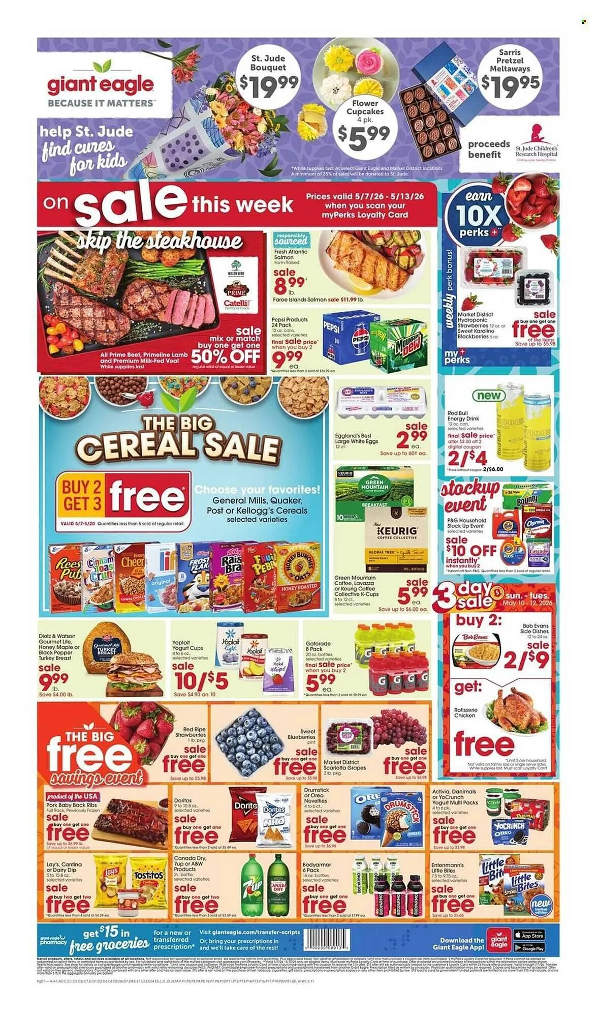 Weekly promotion Giant Eagle weekly ad spanning from May 7 to May 13 2026 - Page 1 for Catalogue 365