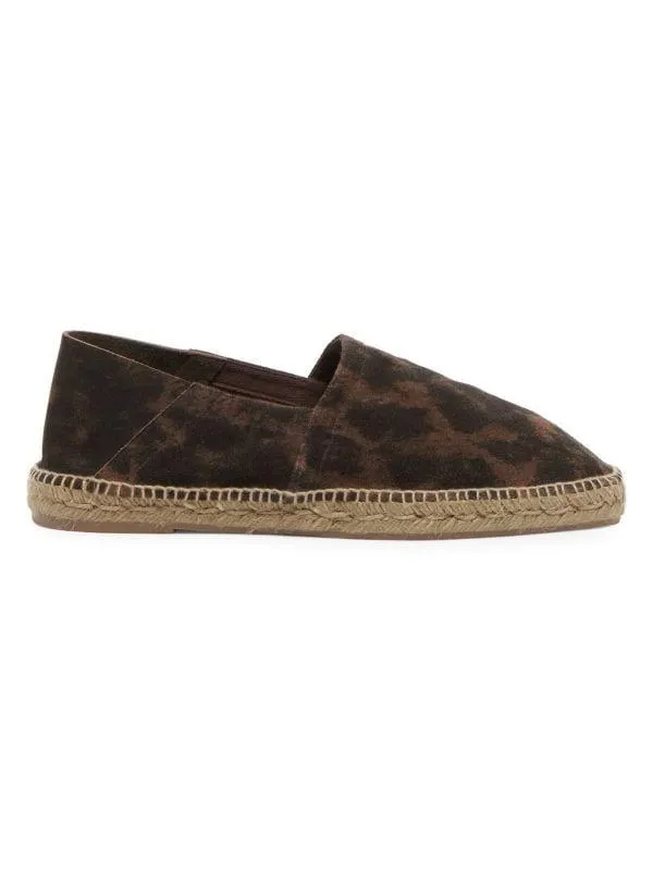 Cheetah-Printed Suede Loafers
