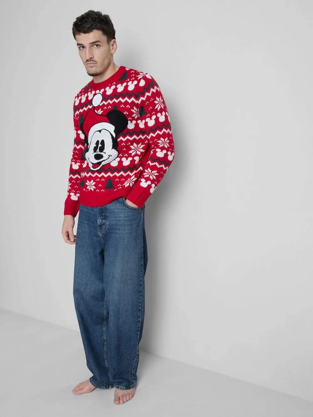 Men's Disney's Mickey Mouse Fair Isle Family Christmas Sweater