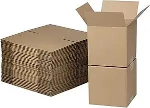 6x6x6 Inches Shipping Boxes Set of 40, Brown Corrugated Cardboard Box Literature Mailer for Packing Small Business