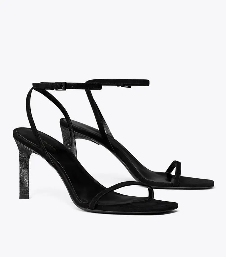 PAVÉ HEELED SANDAL