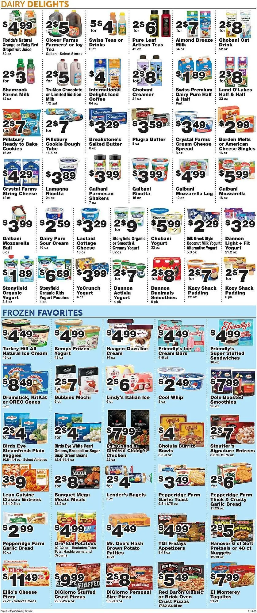 Weekly promotion Boyer's Food Markets weekly ad spanning from September 14 to September 20 2025 - Page 3 for Catalogue 365