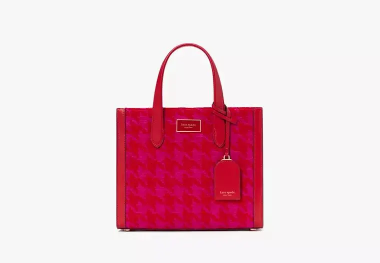 Manhattan Houndstooth Chenille Small Tote