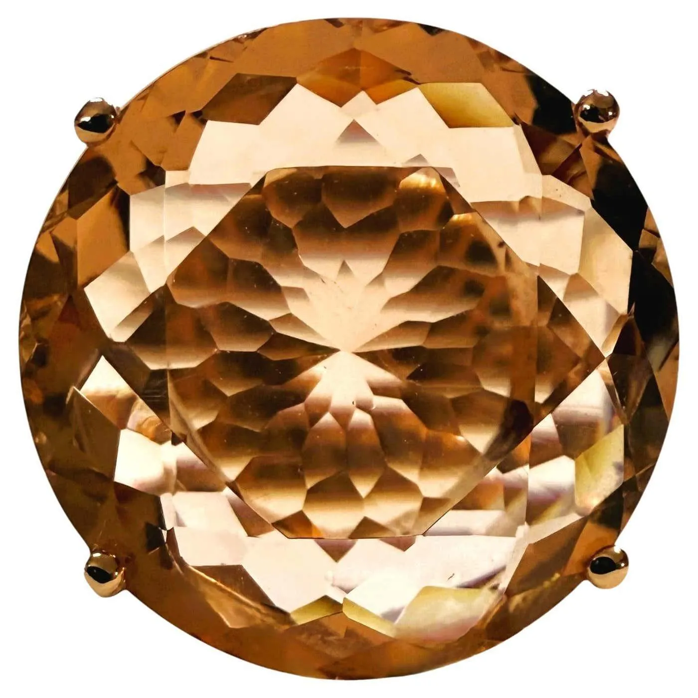 New 18.3 Carat Peach Morganite & Diamond Cut Spinel R Gold PL Sterling Ring