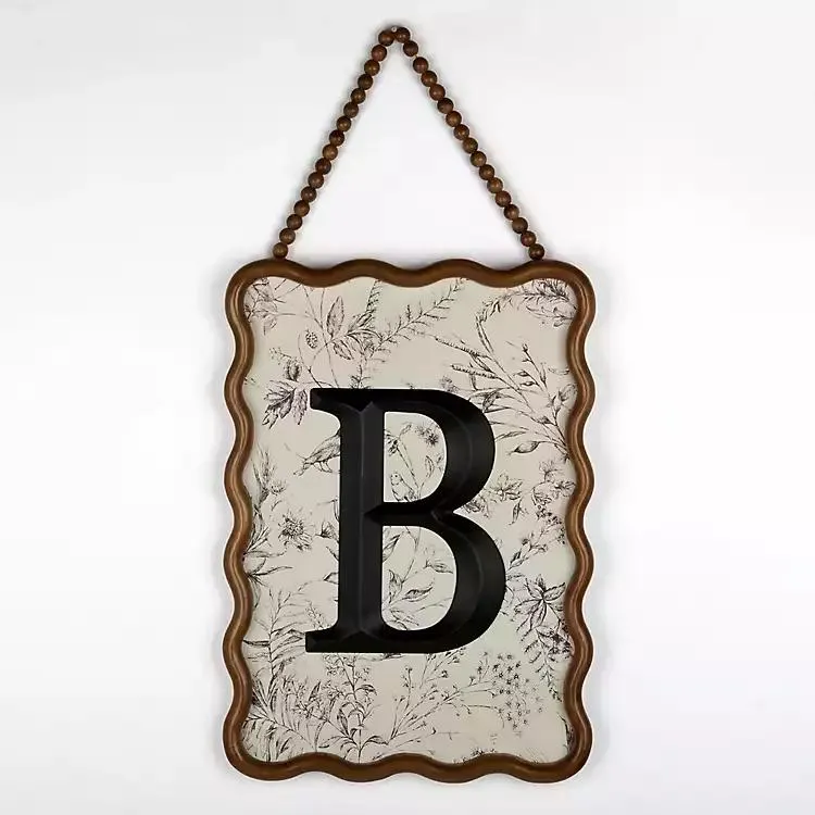 Toile Monogram B Wavy Wall Plaque