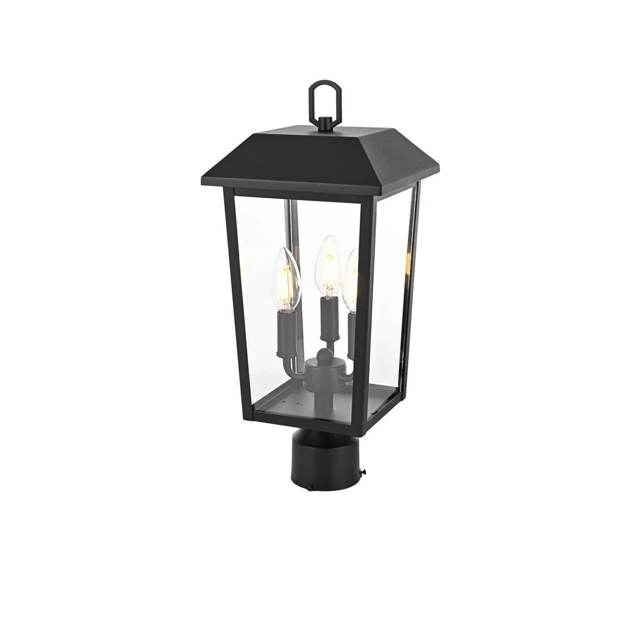 Nilles 8 x 18 inch Outdoor Post Light in Black