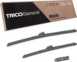 TRICO Diamond™ (25-2618) 26 Inch & 18 inch pack of 2 High Performance Automotive Replacement Windshield Wiper Blades For My Car Super Premium All Weather Beam Blade for Select Vehicle Models