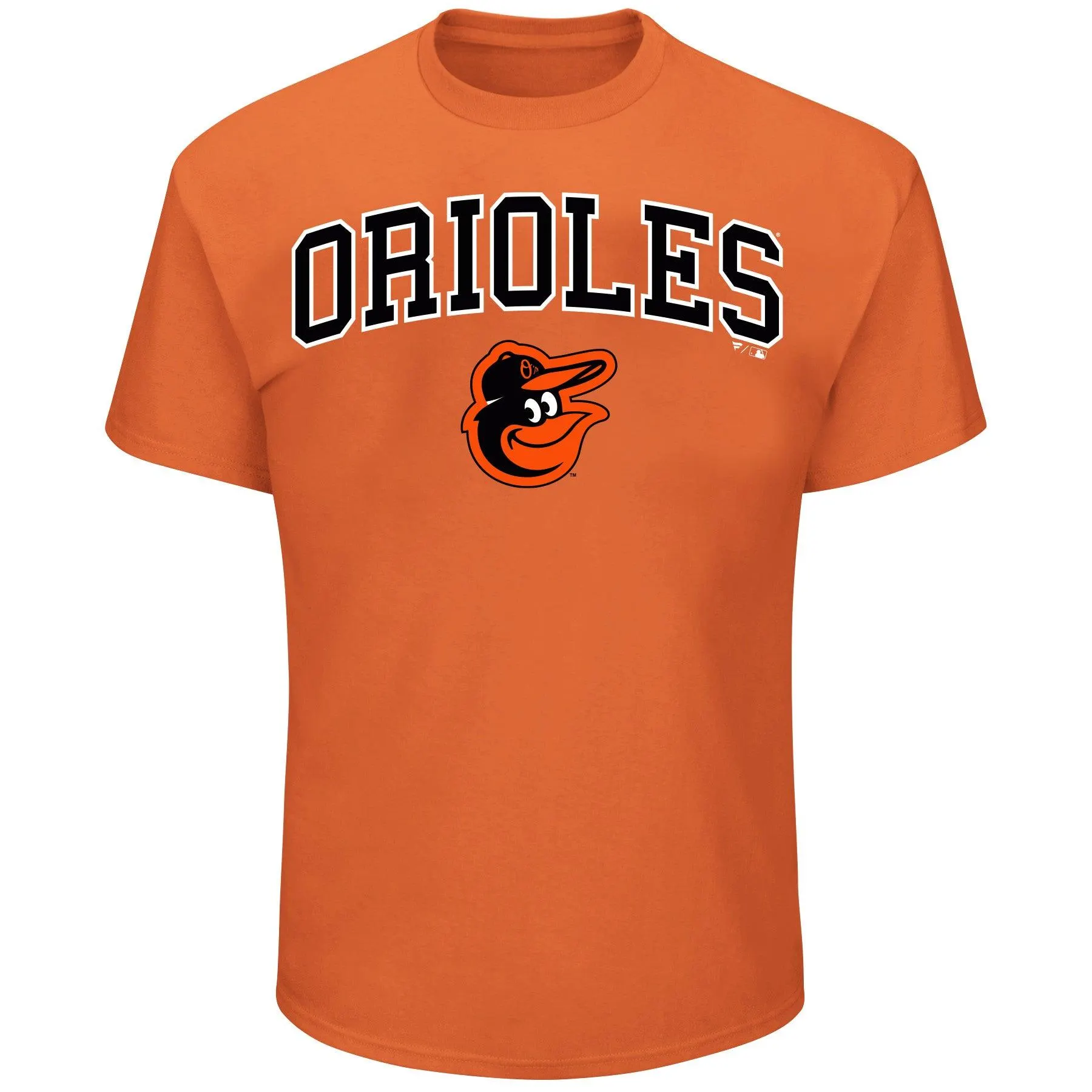 Mens Big And Tall Team Logo Short Sleeve Arch Logo Tee Shirt - Baltimore Orioles