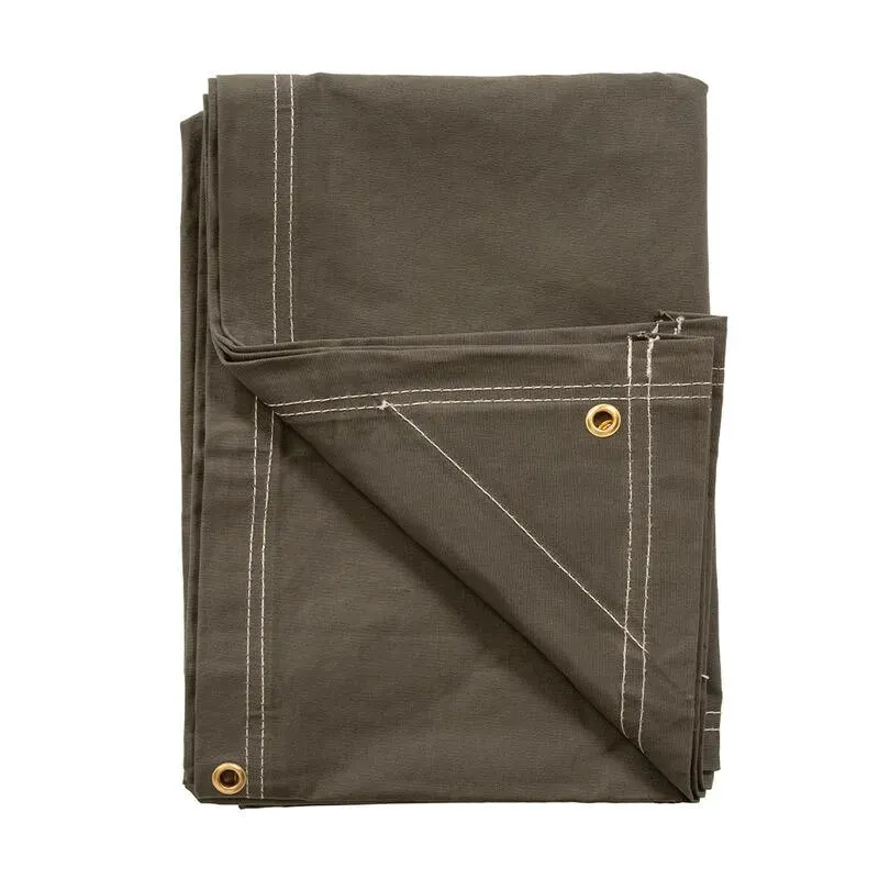 Stansport Heavy-Duty Canvas Tarp, 8' x 10', Olive Drab Green