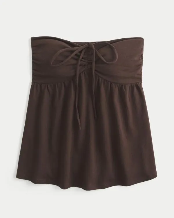 Strapless Cinched Babydoll Top