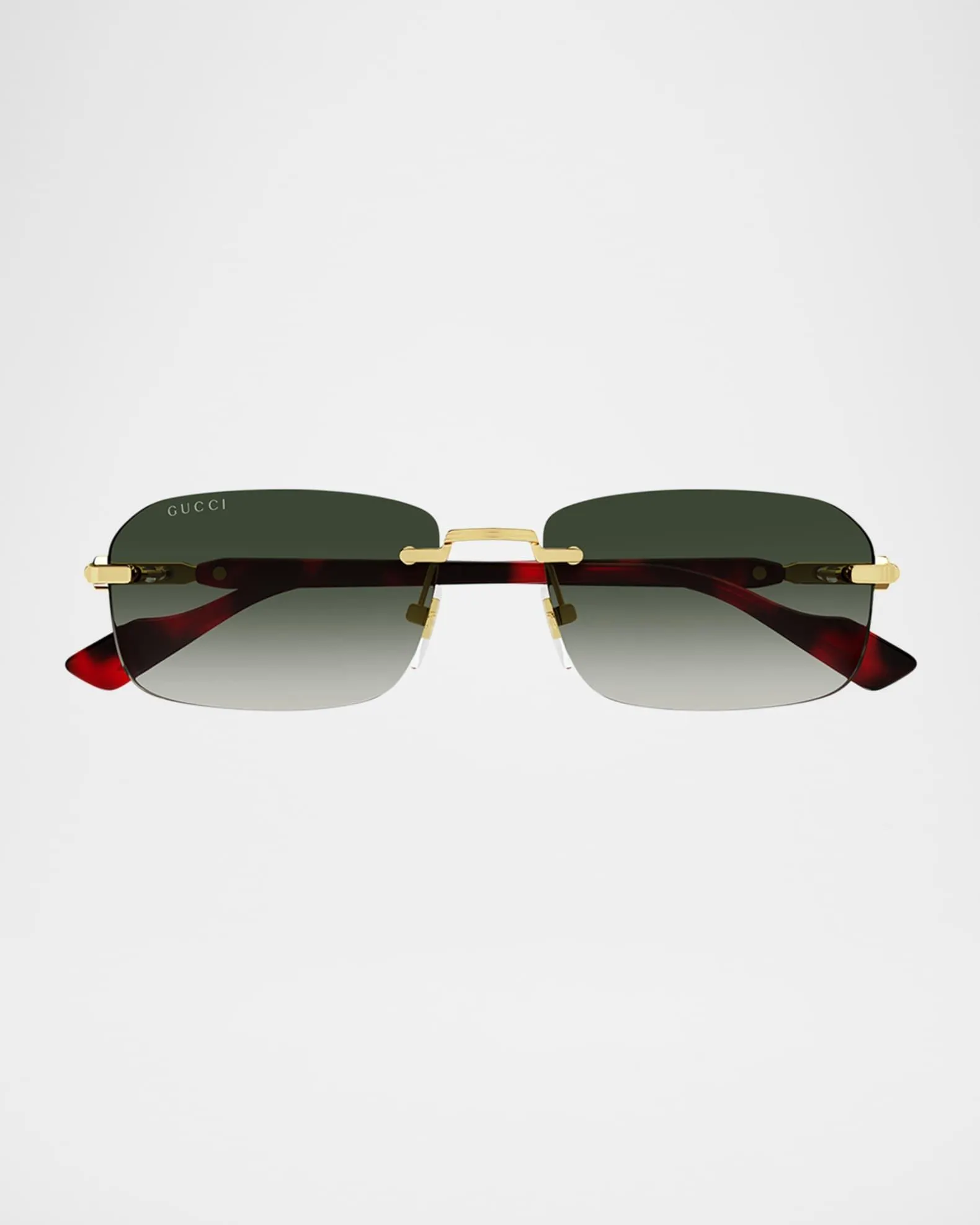 Men's GG1221SM Rimless Metal Rectangle Sunglasses