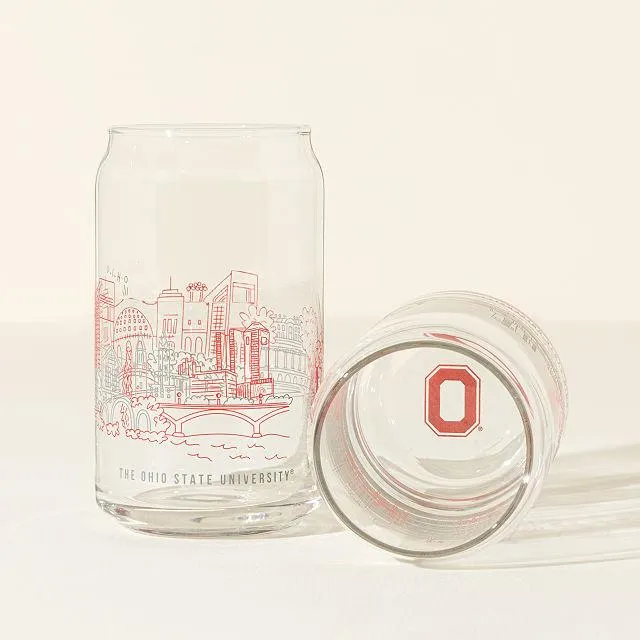 College Cityscape Can-Shaped Glasses - Set of 2