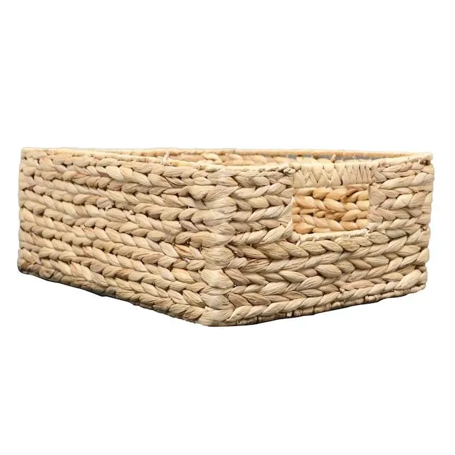 allen + roth ( 10.5-in W x 5.75-in H x 14-in D ) Natural Water hyacinth Basket