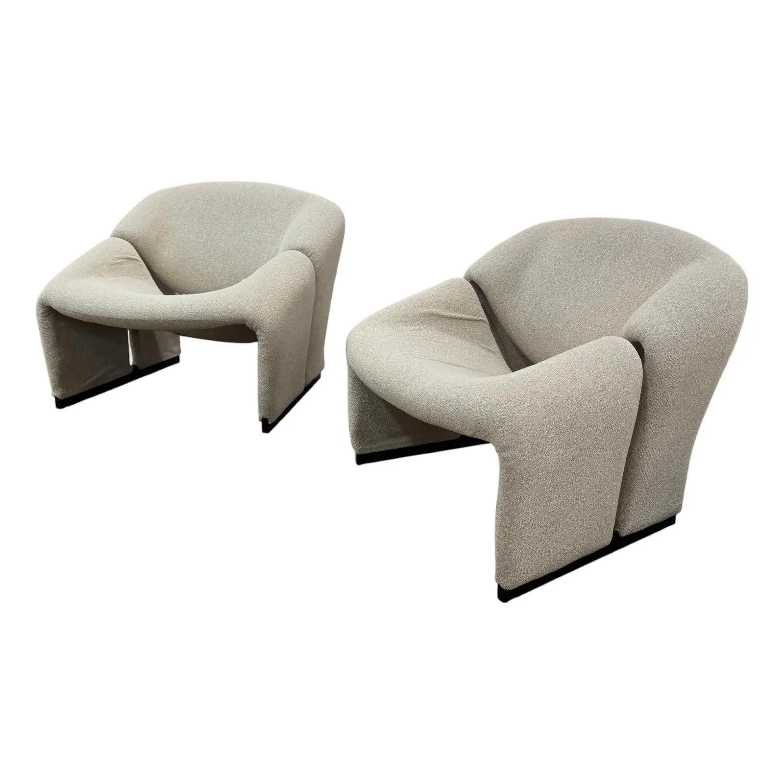 Vintage Pierre Paulin for Artifort Groovy F-580 Lounge Chairs, a Pair