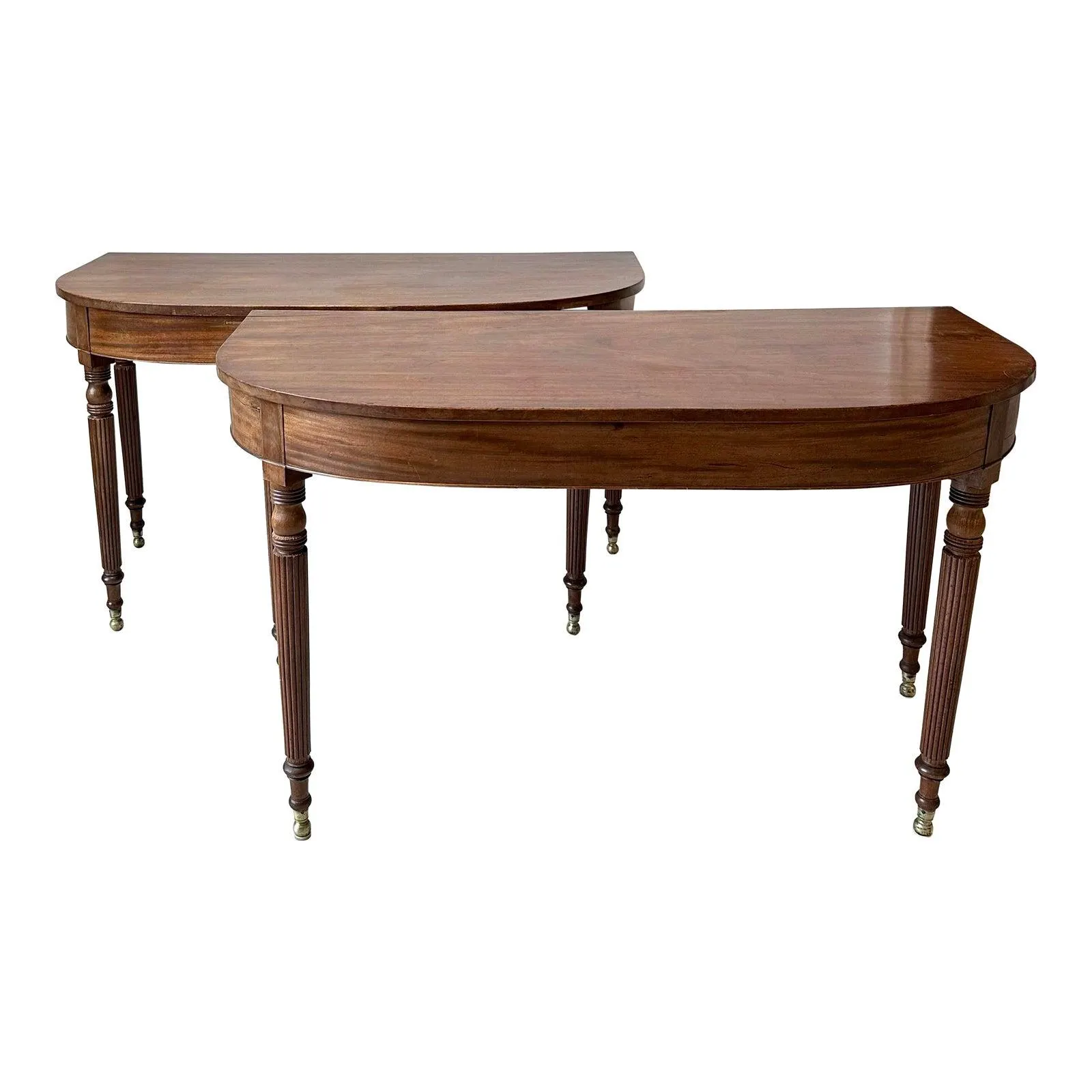 Antique Mahogany Banquet End Tables