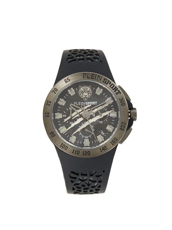 Thunderstorm Gunmetal Tone Stainless Steel & Silicone-Strap Chronograph Watch/43MM