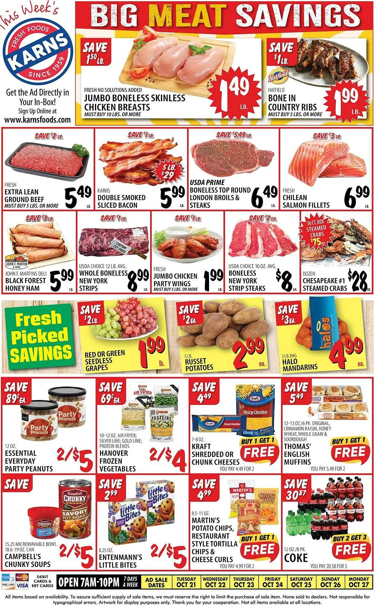 Weekly ad Karns weekly ad from October 21 to October 27 2025 - Page 1