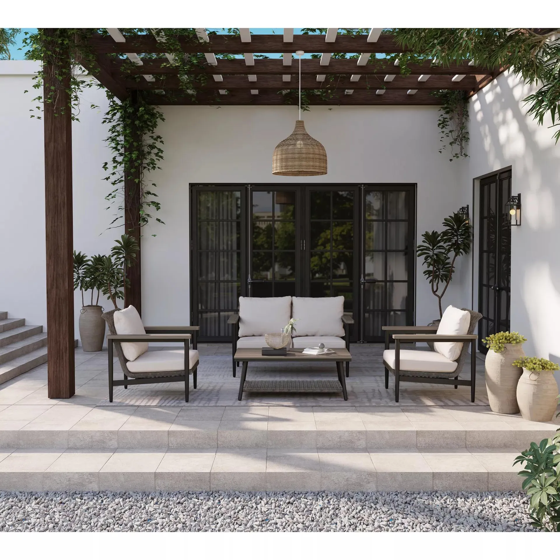 Cambridge 4-Pc. Deep Seating Patio Set by Villa by Sunvilla