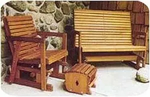 Woodcraft Project Paper Plan To Build Glider Bench And Chair - Material Not Included