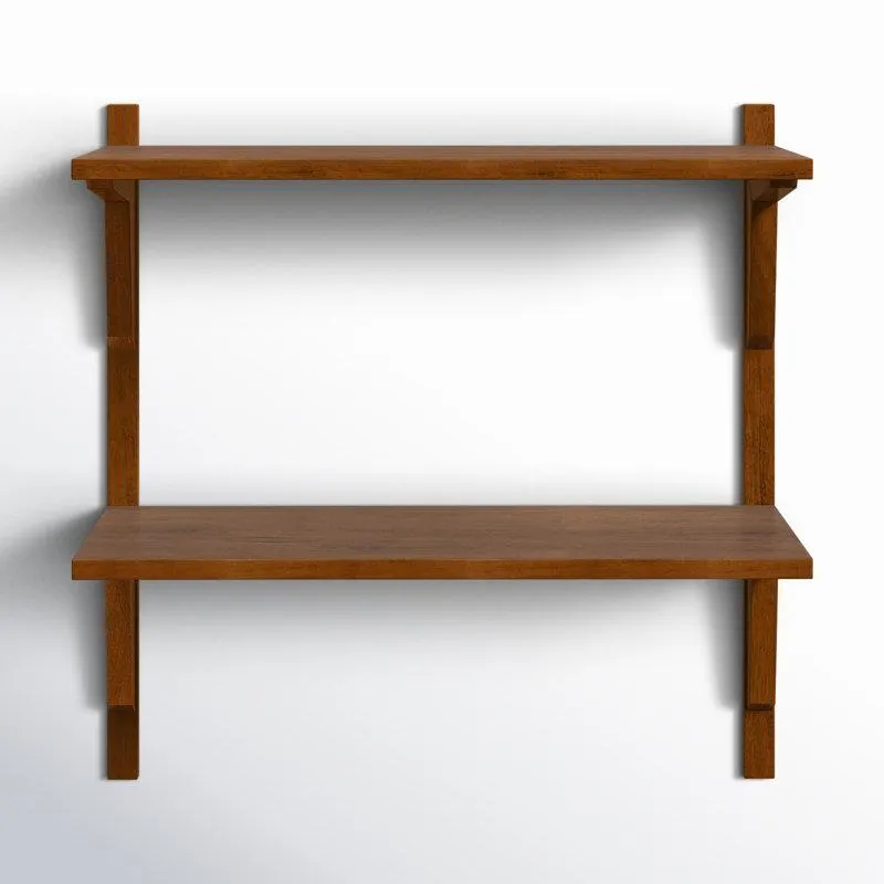 Baez Poplar Solid Wood Wall Shelf