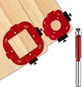Router Templates and Jigs for Woodworking,Guides and Edge Guide for Precision Routing,Router Tool,Corner Radius Templates for Routers R10/R15/R20/R25/R30/R35/R40/R50