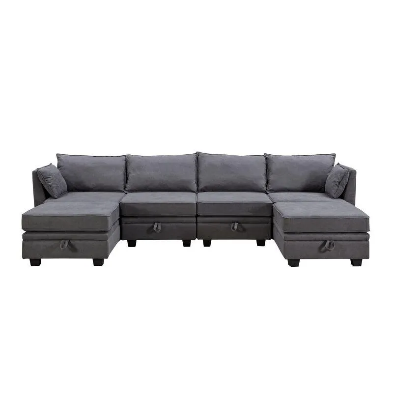 Modern Large U-Shape Modular Sectional Sofa