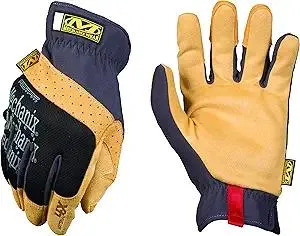 Product Summary: Mechanix Wear Material4X FastFit Gloves - Leather Abrasion-Resistant Gloves for Hand Safety - Breathable - Secure Fit - Anti-Slip - Cut-Resistant - Machine Washable - Brown/Black - Large