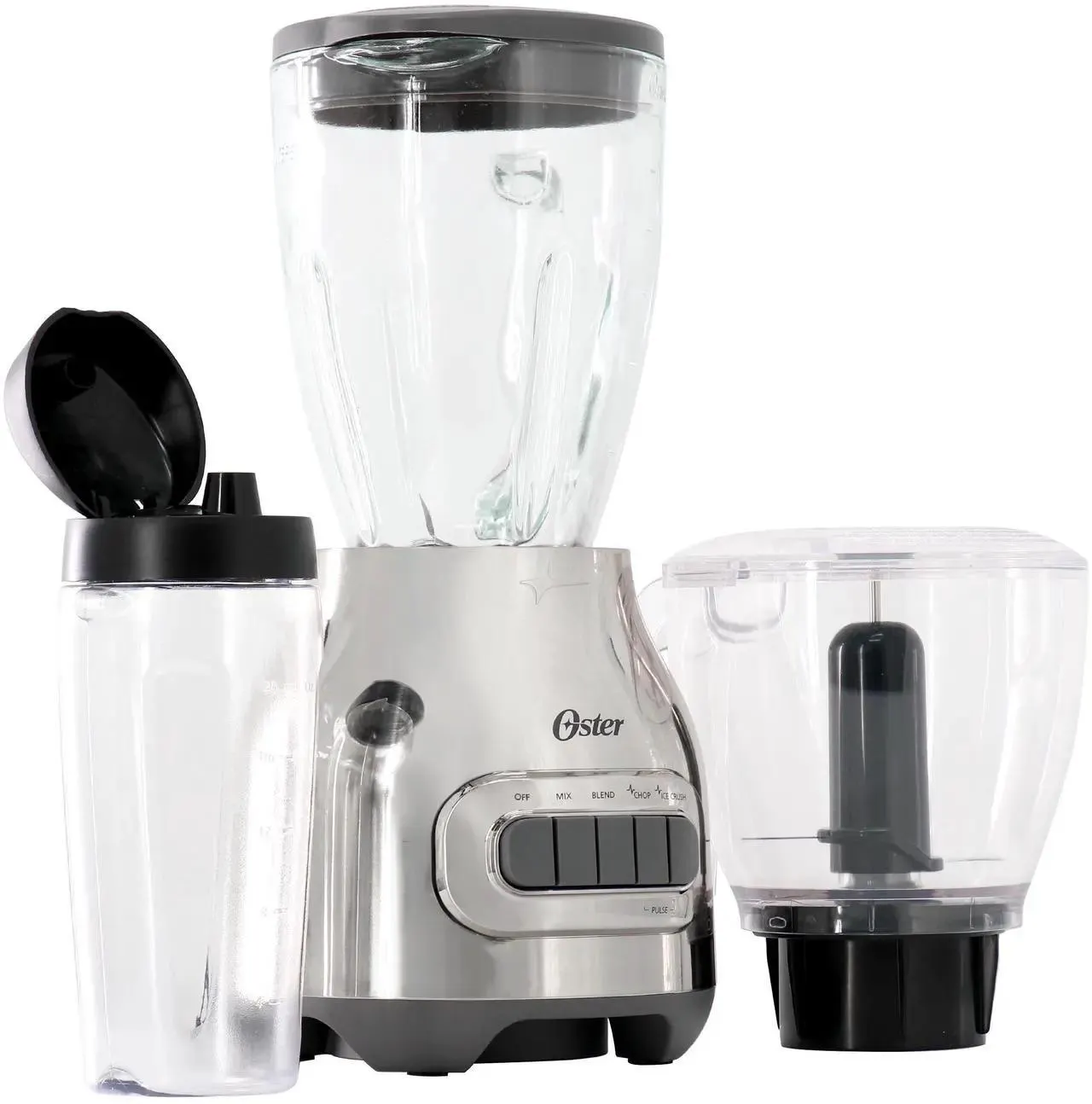 Oster 3-in-1 Kitchen System 700 Watt Blender with Blend-N-Go Cup in Chrome