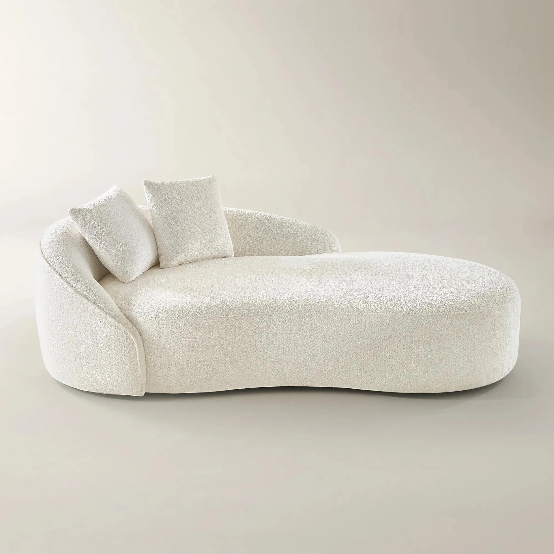 Irene Chenille Chaise (87.5") - Utopla Sand