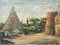 Pino Romanò, View of Piazzale Ostiense, Rome, Oil Painting, 1990s
