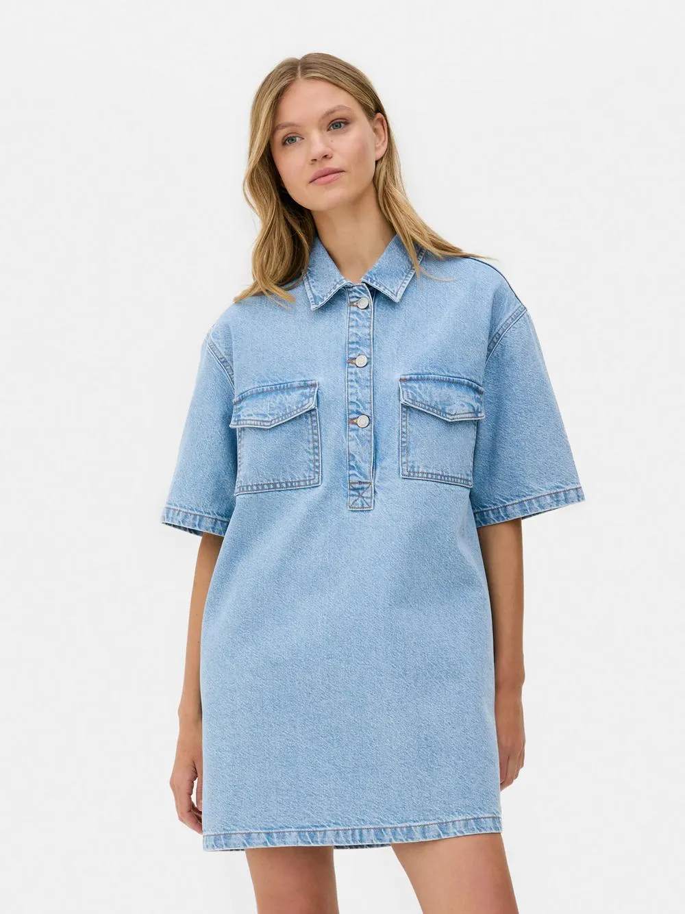 Denim-Etuikleid in Minilänge