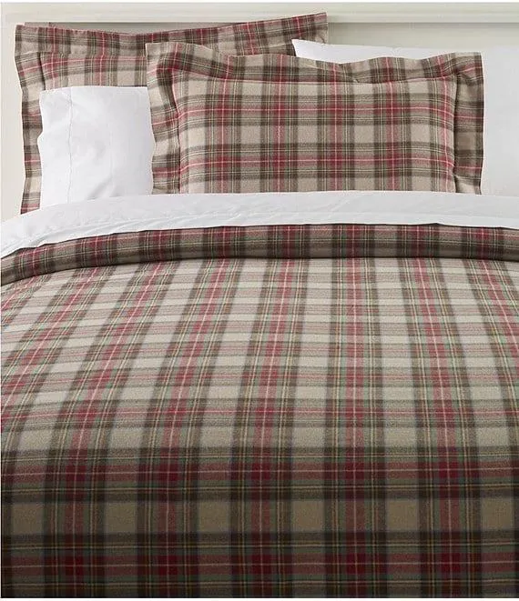 Heritage Chamois Flannel Plaid Duvet Cover