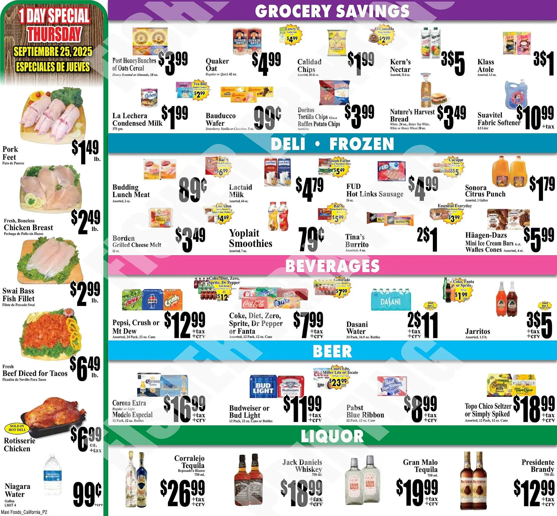 Weekly promotion Maxi Foods weekly ad spanning from September 26 to September 30 2025 - Page 2 for Catalogue 365