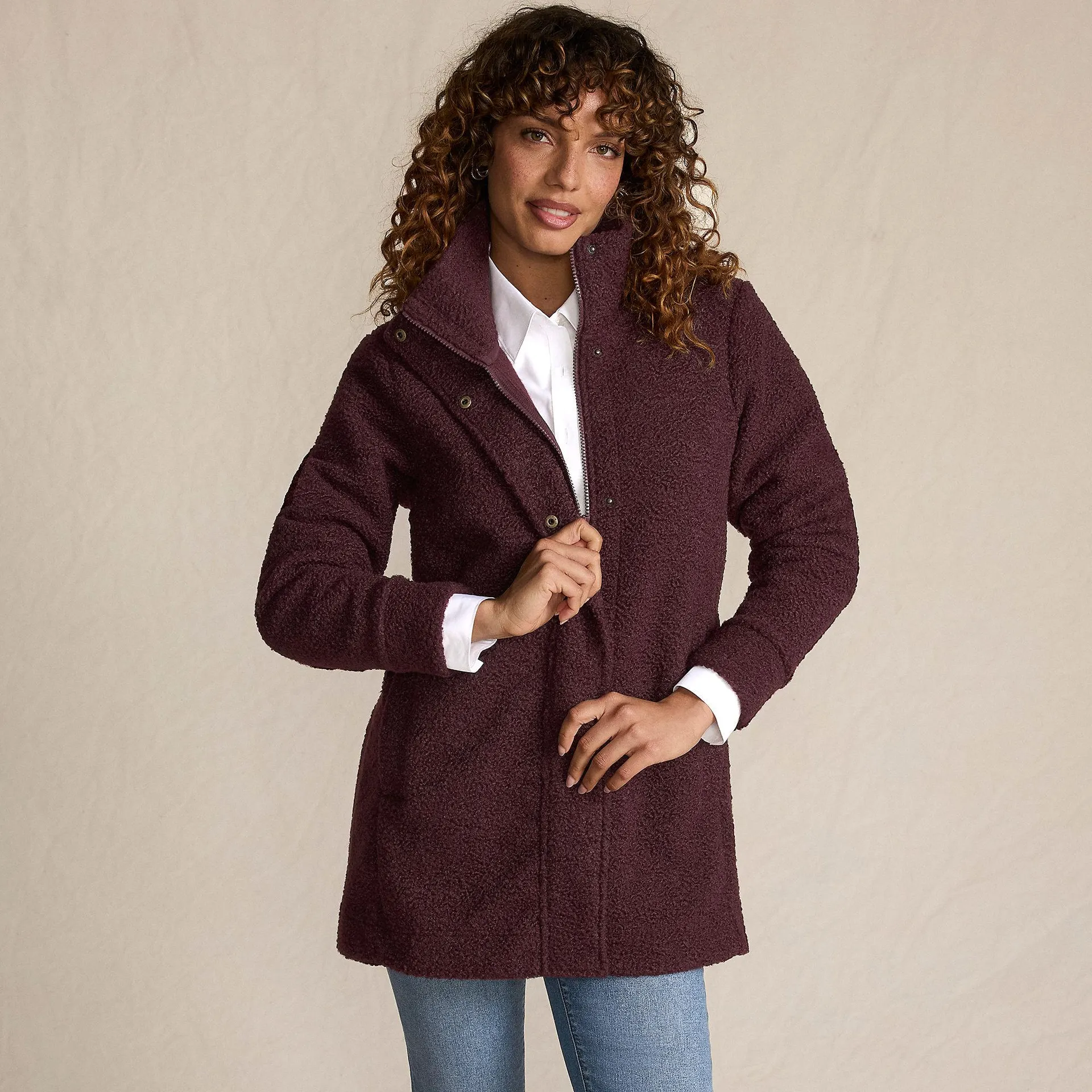 Boucle Fleece Coat