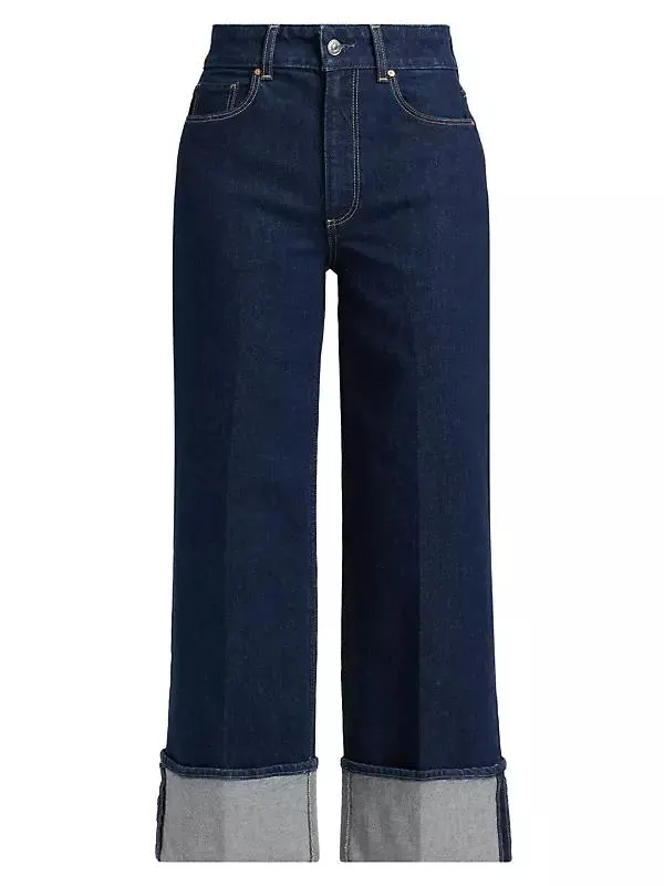 Sasha Wide-Cuff Jeans