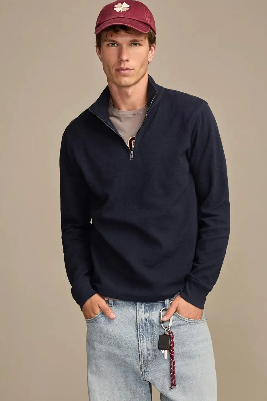 1/4 zip mock neck pullover