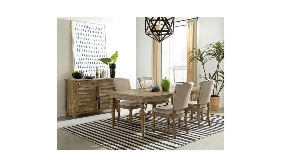 Sonora Expandable Dining Table Set in Snowy Desert
