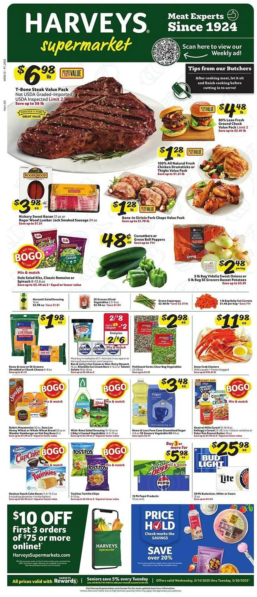 Weekly ad Harveys Supermarkets Weekly Ad from May 14 to May 20 2025 - Page 1