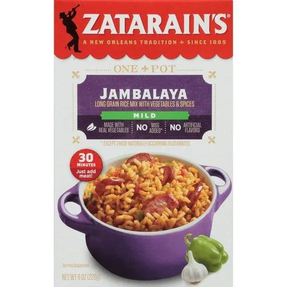 Zatarain's Gluten Free Mild Jambalaya Mix, 8.0 oz Box