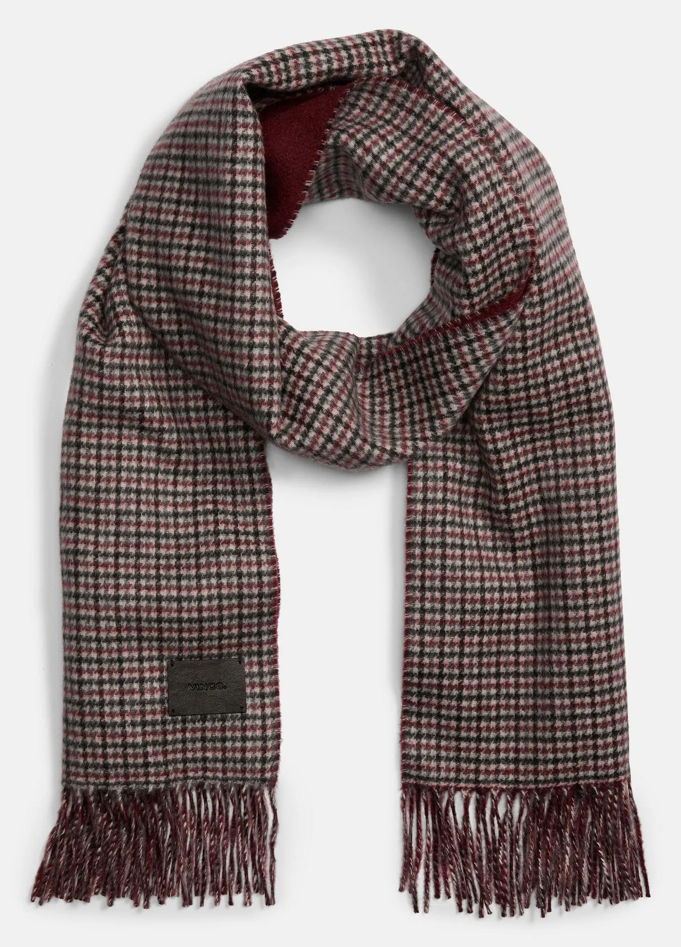 Micro-Houndstooth Cashmere Scarf