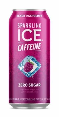 Sparkling Ice® Caffeinated Black Raspberry Flavored Sparkling Water Can