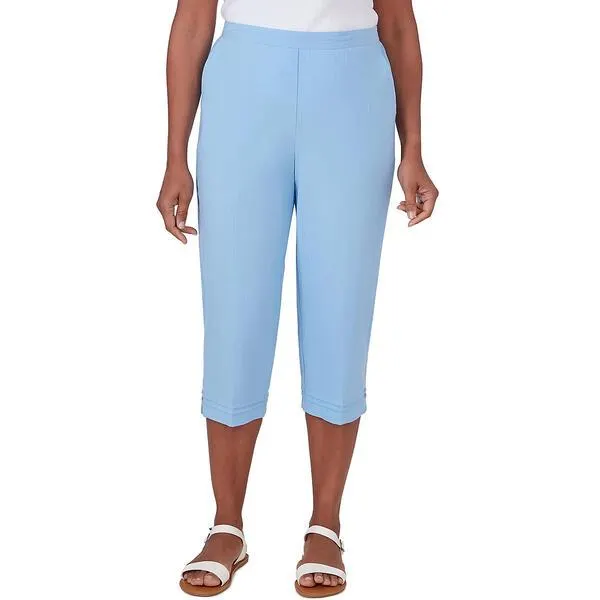 Womens Alfred Dunner Hyannisport Sheeting Capri Pants
