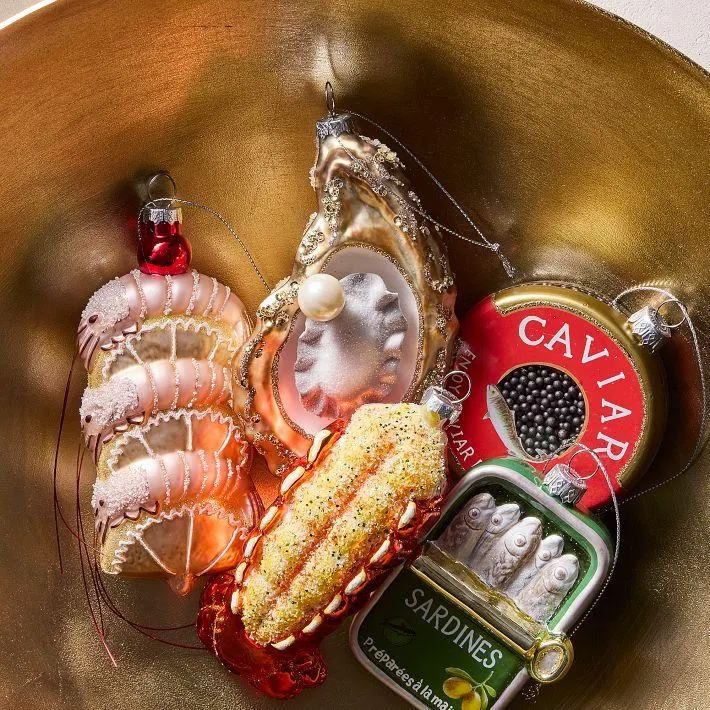 Fancy Food Glass Ornaments