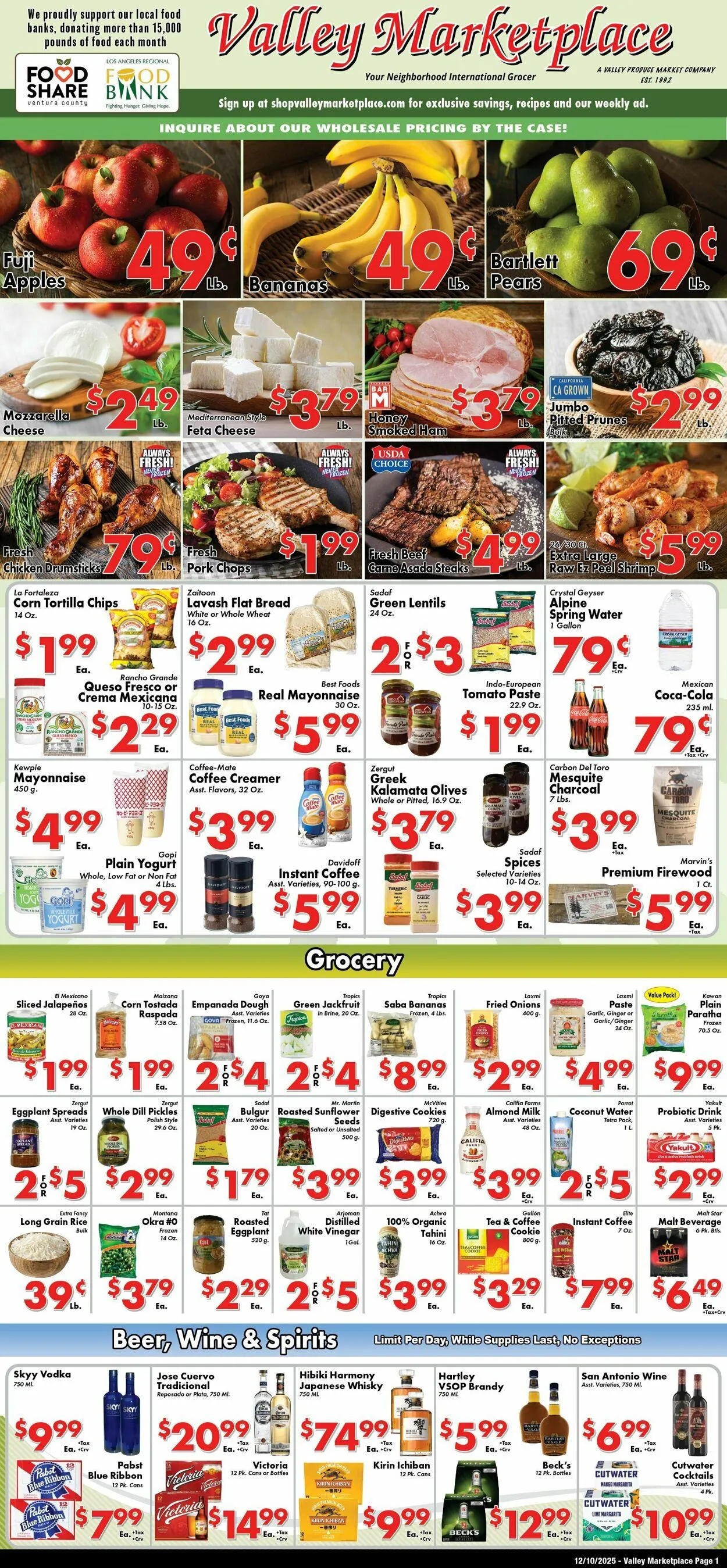 Weekly ad Valley Marketplace from December 10 to December 10 2025 - Page 1