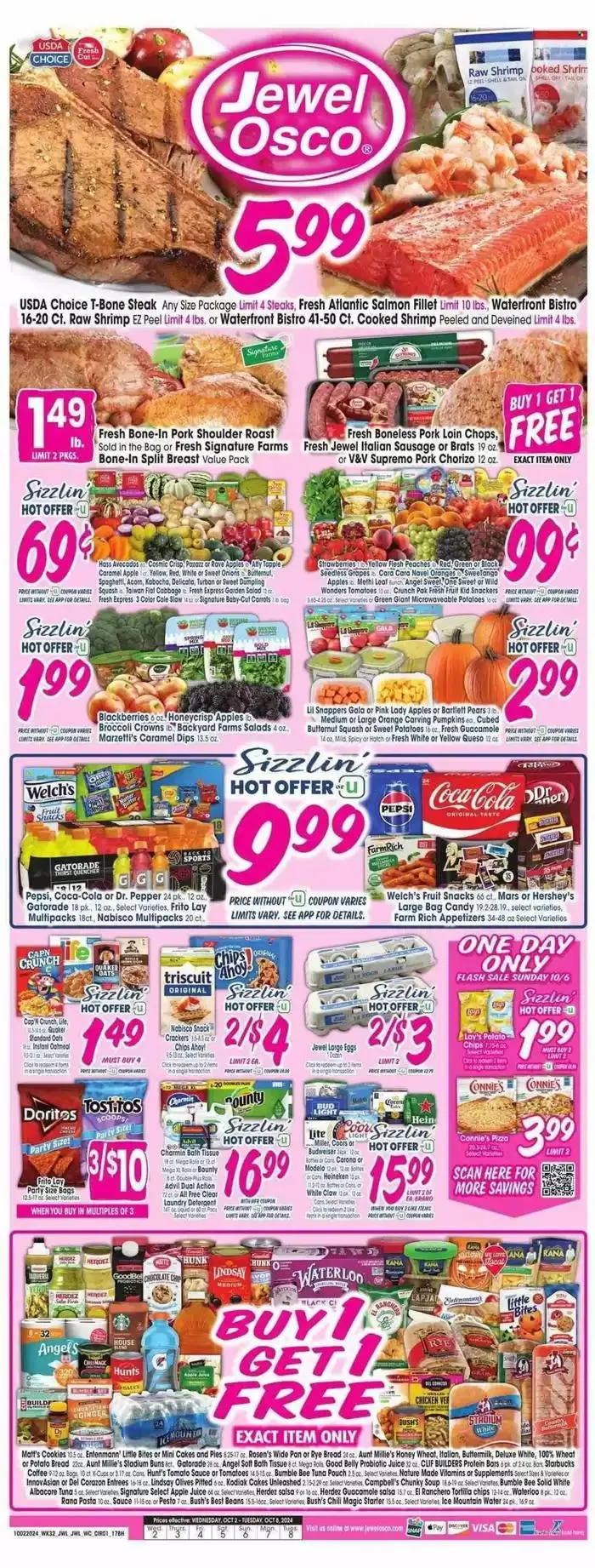 Weekly ad Jewel-Osco Weekly ad from October 2 to October 8 2024 - Page 1
