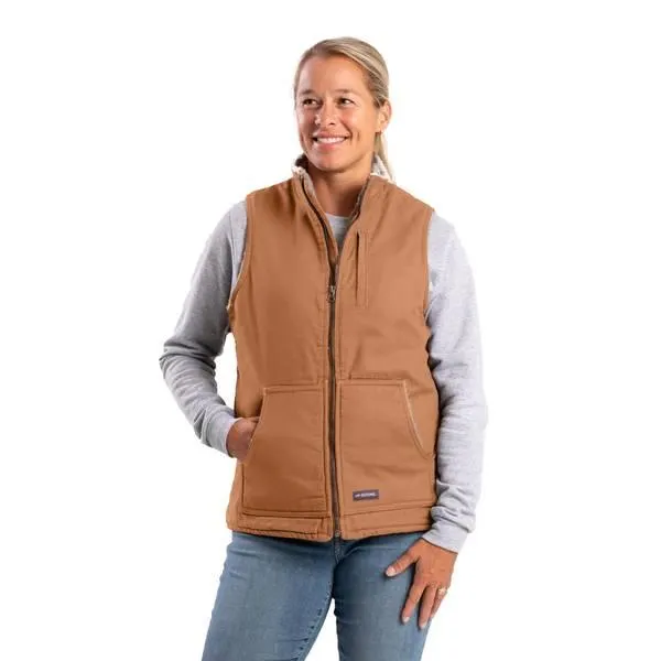 Women's Sherpa-Lined Softstone Duck Vest